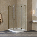 Душевой уголок Vegas Glass AFS-F Lux 120*90 05 01 L профиль бронза, стекло прозрачное