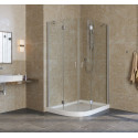 Душевой уголок Vegas Glass AFS-F Lux 120*90 07 01 R профиль матовый хром, стекло прозрачное