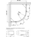 Душевой уголок Vegas Glass AFS-F Lux 120*90 07 01 R профиль матовый хром, стекло прозрачное
