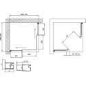 Душевой уголок Vegas Glass ZA-F Novo 120*110 02М 01 профиль черный матовый, стекло прозрачное