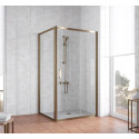 Душевой уголок Vegas Glass ZP+ZPV 100*100 05 01 профиль бронза, стекло прозрачное
