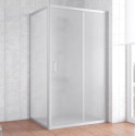 Душевой уголок Vegas Glass ZP+ZPV 110*90 07 10 профиль матовый хром, стекло сатин