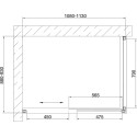 Душевой уголок Vegas Glass ZP+ZPV 110*90 07 10 профиль матовый хром, стекло сатин