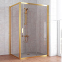 Душевой уголок Vegas Glass ZP+ZPV 120*100 09 05 профиль золото, стекло бронза