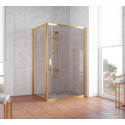 Душевой уголок Vegas Glass ZP+ZPV 120*100 09 05 профиль золото, стекло бронза
