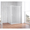 Душевой уголок Vegas Glass ZP+ZPV 130*100 01 10 профиль белый, стекло сатин