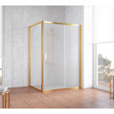 Душевой уголок Vegas Glass ZP+ZPV 130*100 09 10 профиль золото, стекло сатин