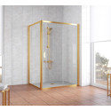 Душевой уголок Vegas Glass ZP+ZPV 140*100 09 01 профиль золото, стекло прозрачное