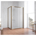 Душевой уголок Vegas Glass ZP+ZPV 140*70 05 10 профиль бронза, стекло сатин