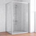 Душевой уголок Vegas Glass ZP+ZPV 140*90 07 01 профиль матовый хром, стекло прозрачное