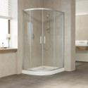 Душевой уголок Vegas Glass ZS-F 110*100 07 01 профиль матовый хром, стекло прозрачное