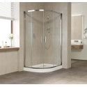 Душевой уголок Vegas Glass ZS-F 110*90 08 01 профиль глянцевый хром, стекло прозрачное