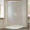 Душевой уголок Vegas Glass ZS-F 120*80 01 10 профиль белый, стекло сатин