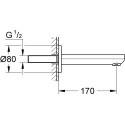Излив Grohe Eurosmart Cosmopolitan 13261000 для ванны