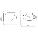 Комплект SantiLine SL-5018 + SL-01 безободковый унитаз, с микролифтом + система инсталляции с кнопкой смыва