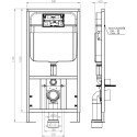 Комплект SantiLine SL-5018 + SL-01 безободковый унитаз, с микролифтом + система инсталляции с кнопкой смыва