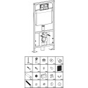 Комплект SantiLine SL-5018 + SL-01 безободковый унитаз, с микролифтом + система инсталляции с кнопкой смыва