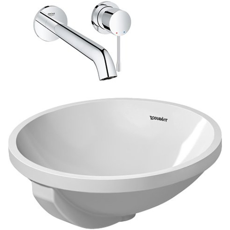 Комплект  Раковина Duravit Architec 0468400000 + Смеситель Grohe Essence New 19967001 для раковины