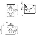 Комплект  Система инсталляции для унитазов Geberit Duofix Delta 458.124.21.1 3 в 1 с кнопкой смыва + Унитаз подвесной Bien TPKA052AMVP0W3000
