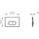 Комплект  Система инсталляции для унитазов VitrA 748-5800-01 3/6 л + Чаша для унитаза подвесного VitrA Integra 7040B003-0075 + Кнопка смыва VitrA 740-