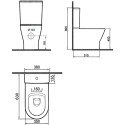 Комплект  Унитаз-компакт STWORKI Merlingen MBTW55 безободковый + Гигиенический душ STWORKI by Damixa Хельсинки HFHS51000 со смесителем, С ВНУТРЕННЕЙ ЧАСТЬЮ, хром