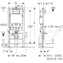 Комплект  Унитаз подвесной Duravit Architec 45720900A1 + Система инсталляции для унитазов Geberit Duofix 458.133.21.1 с кнопкой смыва