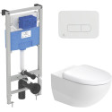 Комплект  Унитаз подвесной Duravit Architec 45720900A1 + Система инсталляции для унитазов Ideal Standard ProSys 120P R027767 + Кнопка смыва Ideal Stan