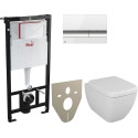 Комплект  Унитаз подвесной VitrA Shift 7742B003-0075 с крышкой + Система инсталляции AlcaPlast AM101/1120-4:1RS M1720-1