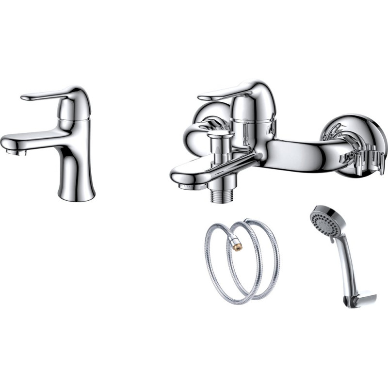 Комплект для ванной D&K DA1340004SET 3 в 1 два смесителя + душевой гарнитур