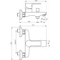 Комплект Душевой уголок STWORKI Карлстад DE019RC90120200 120x90 см профиль хром матовый + поддон, душевая стойка и смеситель
