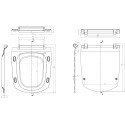 Комплект Унитаз подвесной STWORKI Стокгольм Clean On DPL EO slim 63428 + Система инсталляции для унитазов TECE Base K440322 с кнопкой смыва
