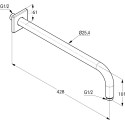 Кронштейн для верхнего душа Kludi A-QA 6653405-00 40 см