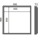 Люк настенный Люкер AL-KR 90x50