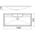 Мебельная раковина BelBagno BB1000/455-LV-MR-ALR