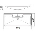 Мебельная раковина BelBagno BB900/455-LV-MR-ALR