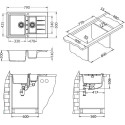Мойка кухонная Alveus Cadit Granital 70 terra