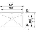 Мойка кухонная Blanco Zerox 700-IF/А клапан-автомат
