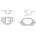 Мойка кухонная GranFest Corner C-800 E графит