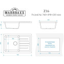 Мойка кухонная Marrbaxx Энди Z016Q001 белый лед