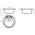 Мойка кухонная Marrbaxx Лексия Z006Q004 чёрный