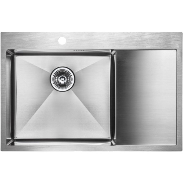 Мойка кухонная Paulmark Atlan PM217851-BSL L, брашированная нержавеющая сталь