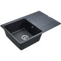 Мойка кухонная Paulmark Flugen PM217850-BLM черный металлик