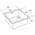 Мойка кухонная Paulmark Gerberg PM214444-BS брашированная нержавеющая сталь