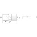 Мойка кухонная Seaman Eco Roma SMR-9750B без отверстий