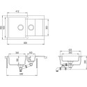 Мойка кухонная TEKA Clivo 60 B-TQ черный металлик