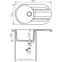 Мойка кухонная Tolero Loft TL-780/001 cерый металлик