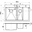 Мойка кухонная Zorg Inox PVD 5178-2-L grafit