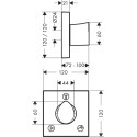 Переключатель потоков Axor Starck Organic Trio/Quattro 12731000 на три потребителя