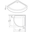 Поддон для душа AM.PM Bliss L Solo Slide W53T-315-090W64 90x90
