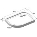 Поддон для душа BelBagno Tray 100х80 R R550